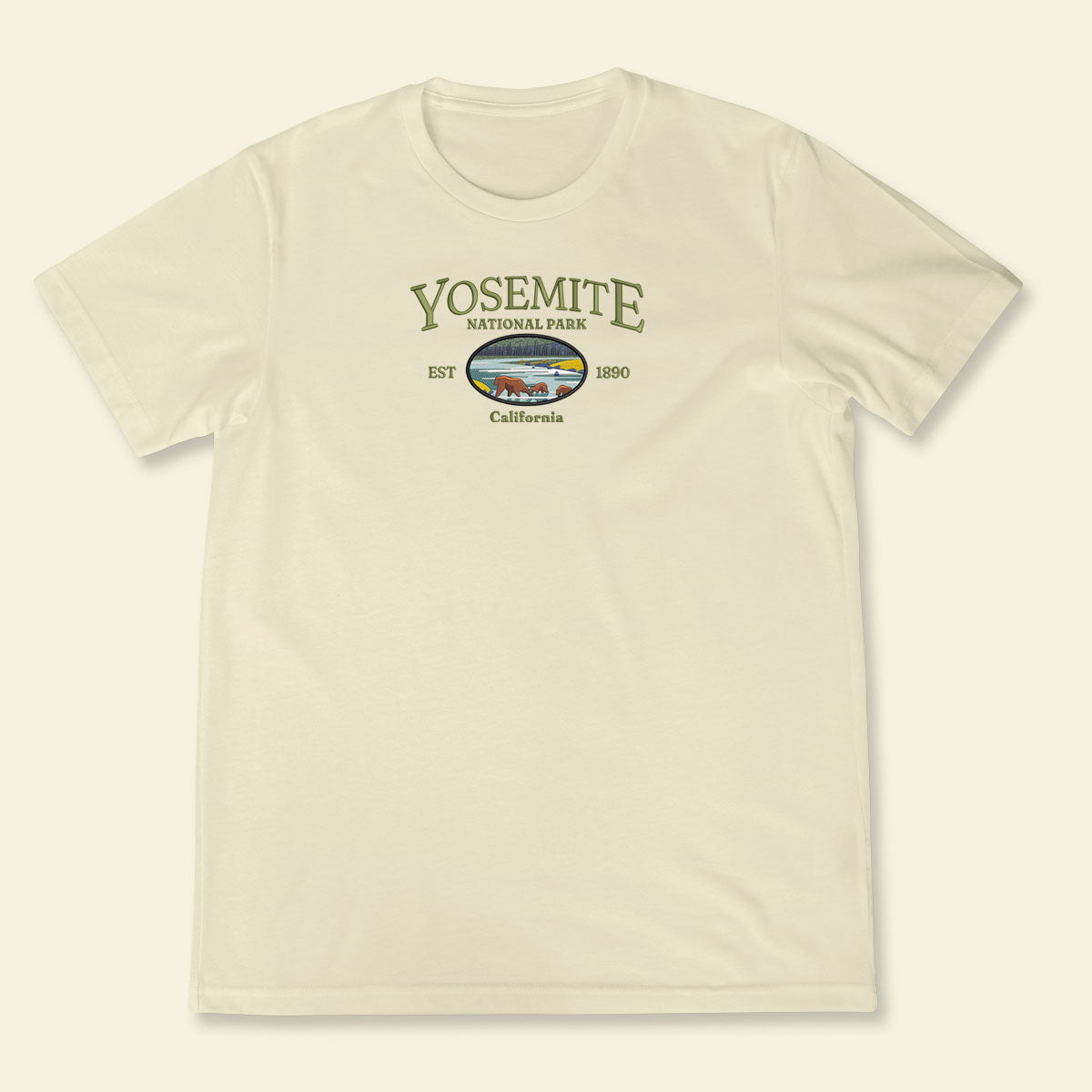 Embroidery California Yosemite National Park T-shirt, Embroidered City State Tee 1688613635107.jpg