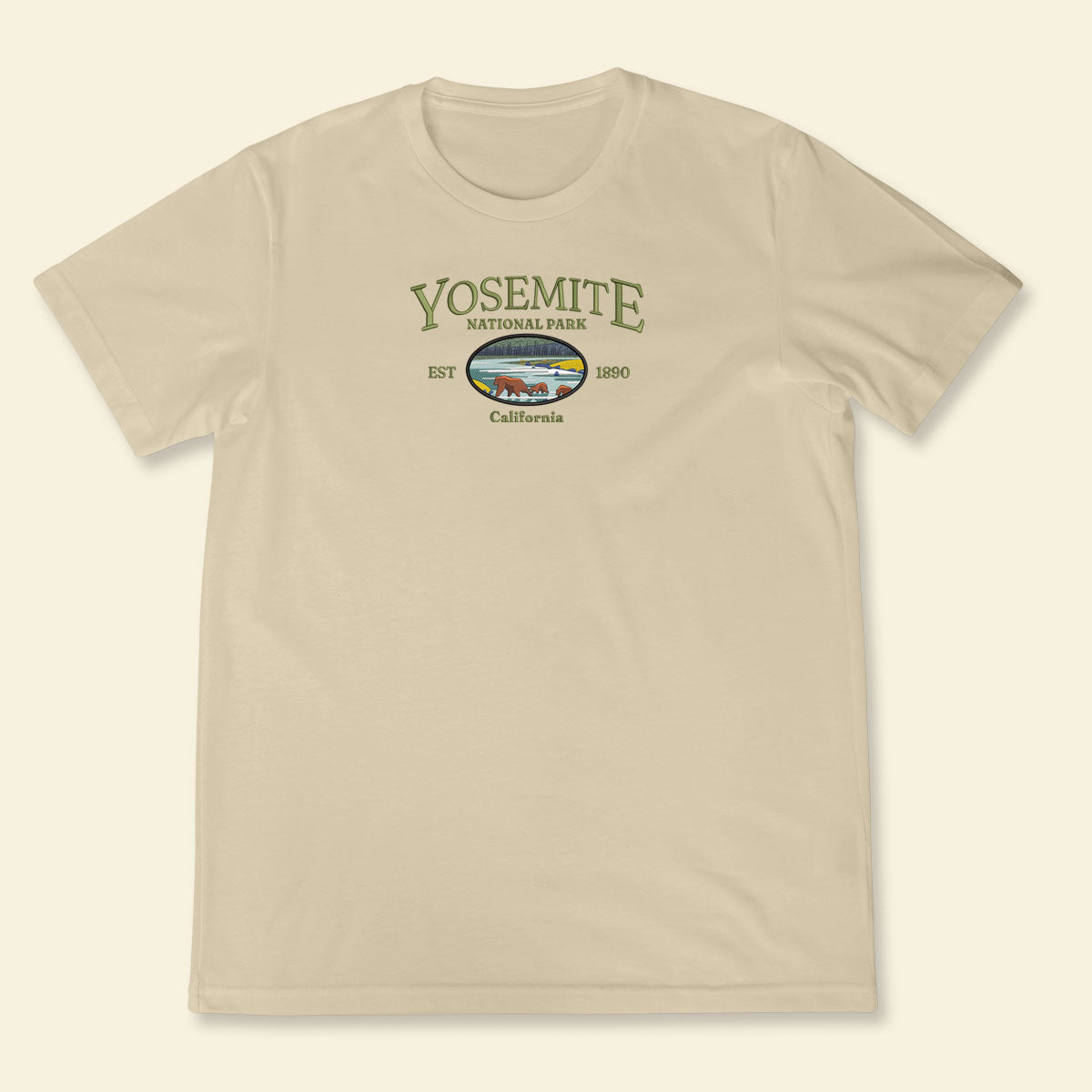 Embroidery California Yosemite National Park T-shirt, Embroidered City State Tee 1688613635109.jpg