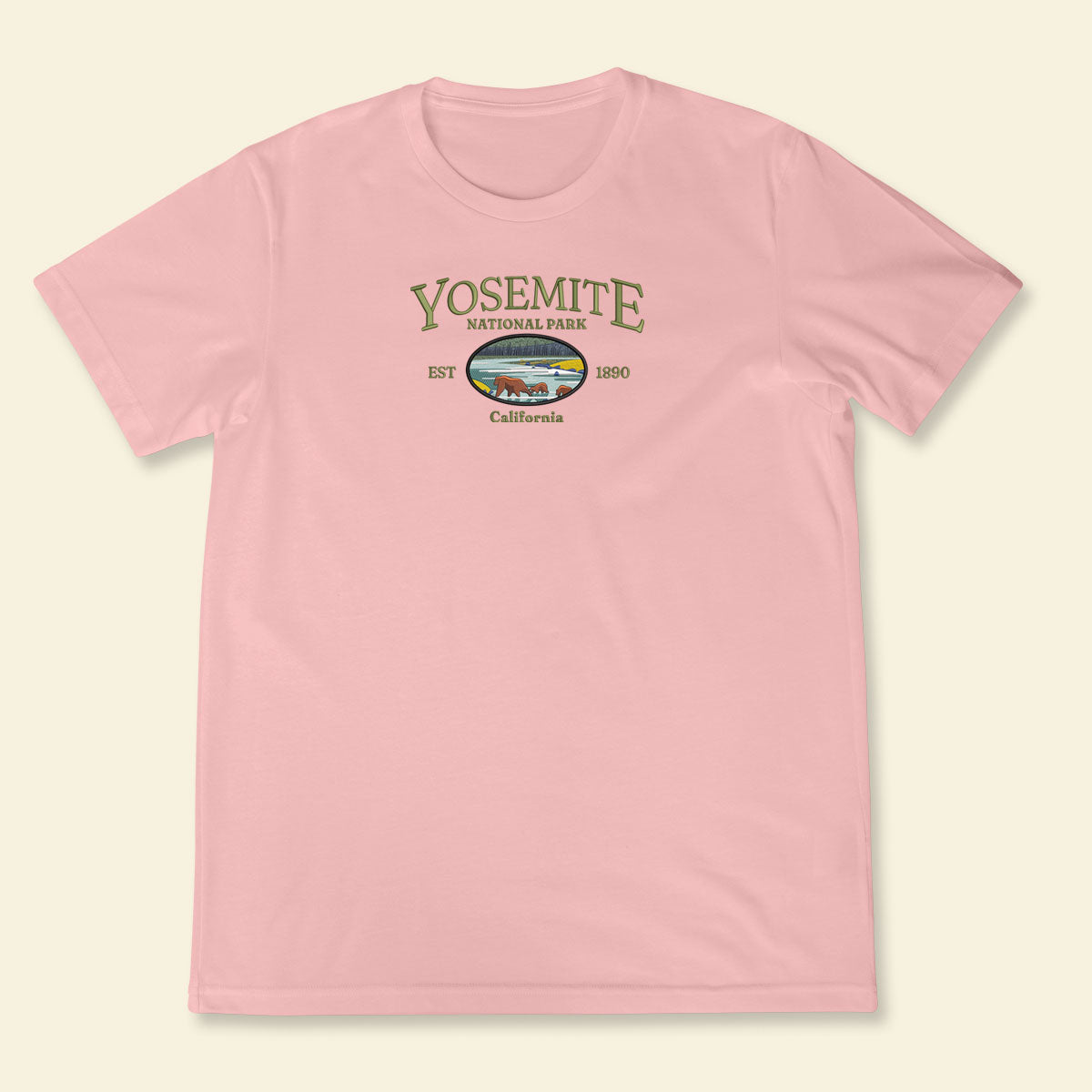 Embroidery California Yosemite National Park T-shirt, Embroidered City State Tee 1688613635116.jpg
