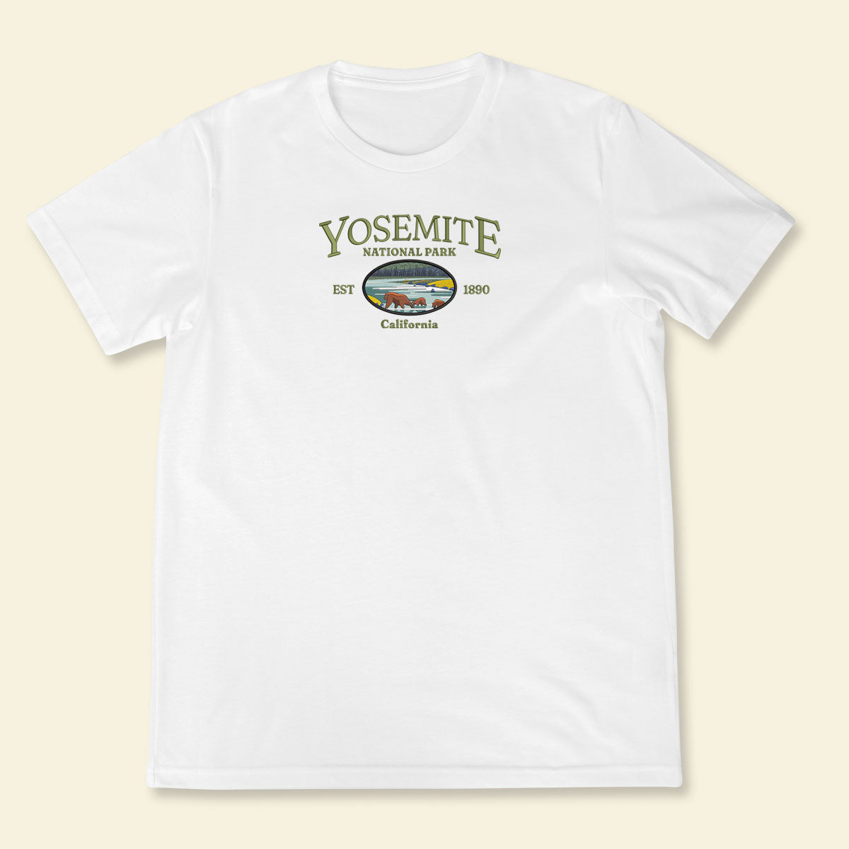 Embroidery California Yosemite National Park T-shirt, Embroidered City State Tee 1688613635251.jpg