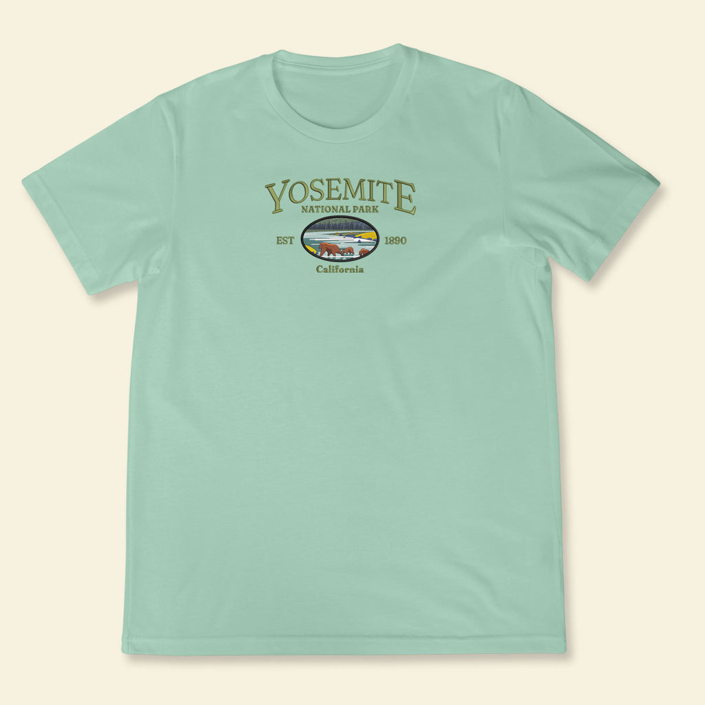 Embroidery California Yosemite National Park T-shirt, Embroidered City State Tee 1688613635328.jpg