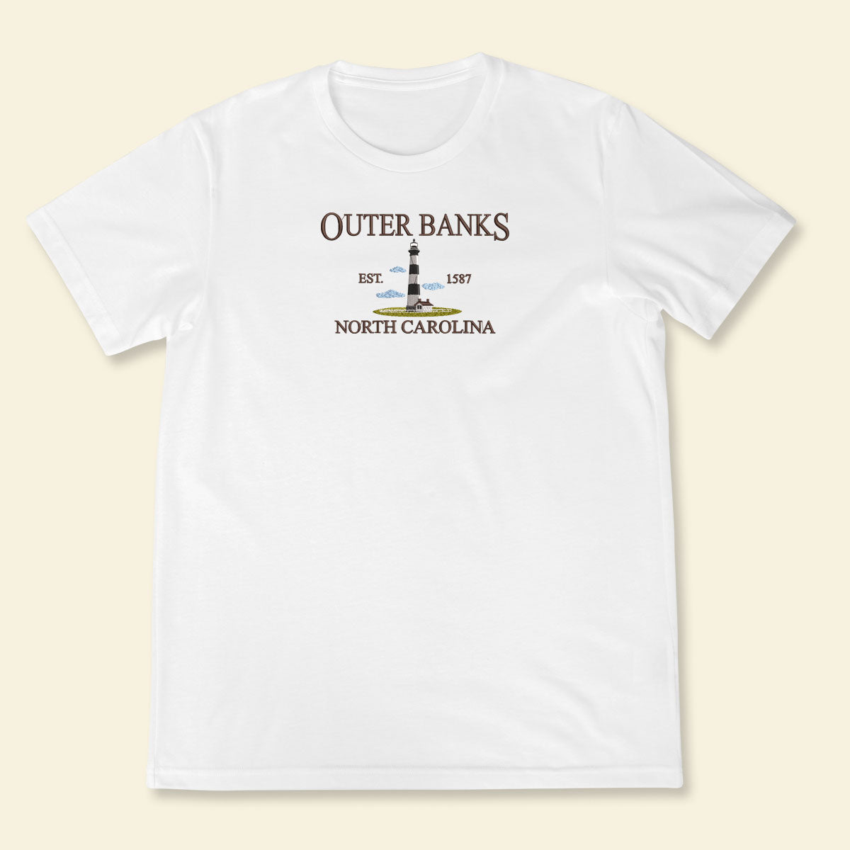 Embroidery Outer Banks North Carolina Lighthouse T-shirt 1688629086920.jpg