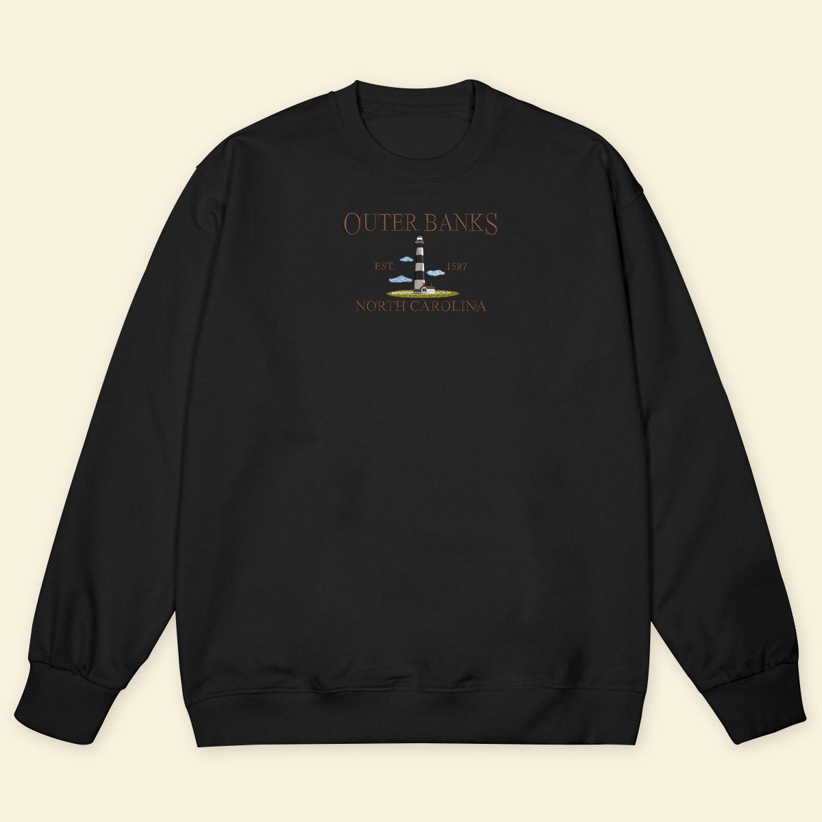 Embroidery Outer Banks North Carolina Lighthouse T-shirt 1688629086983.jpg
