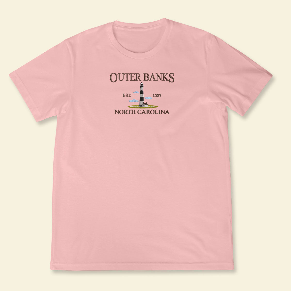Embroidery Outer Banks North Carolina Lighthouse T-shirt 1688629087427.jpg