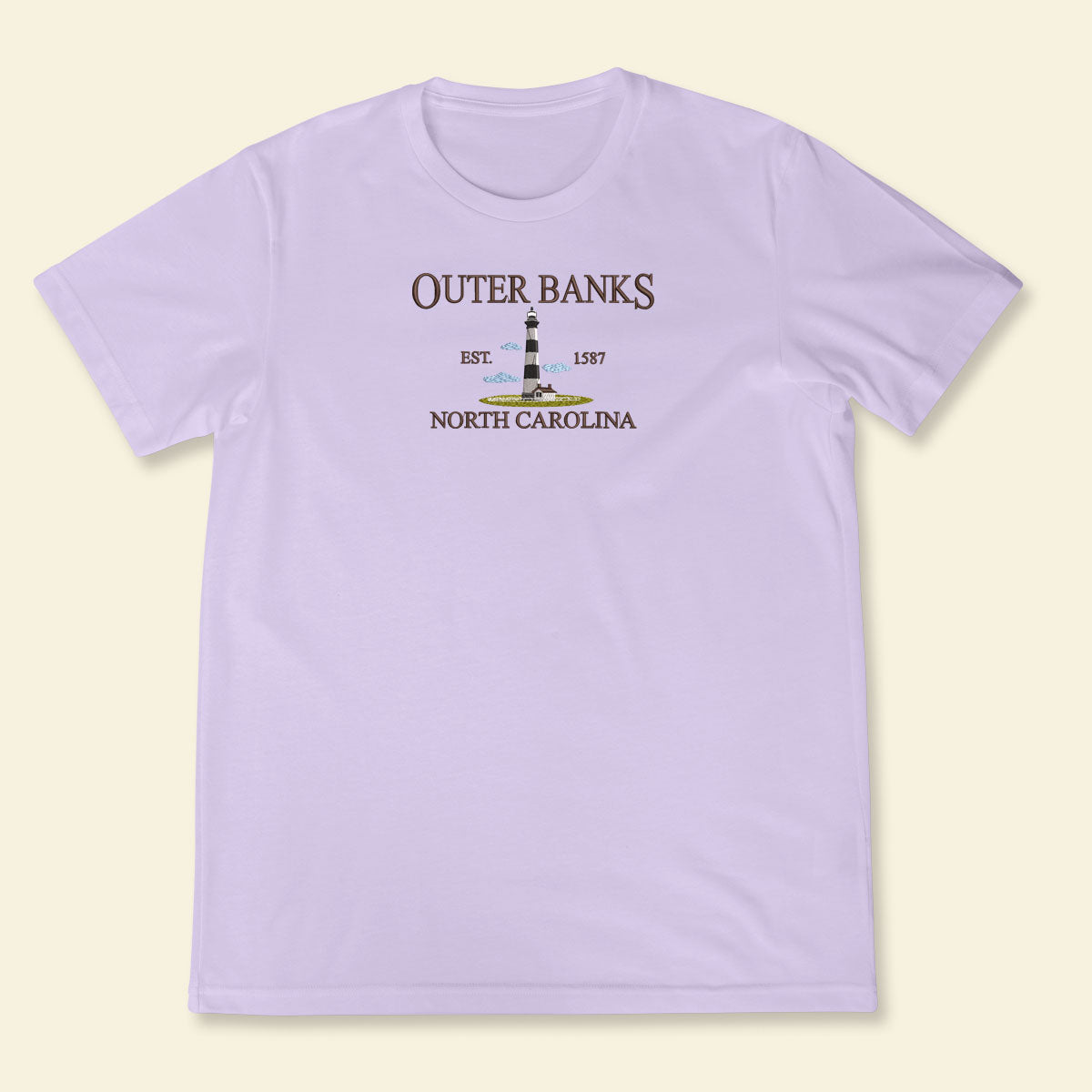 Embroidery Outer Banks North Carolina Lighthouse T-shirt 1688629087442.jpg