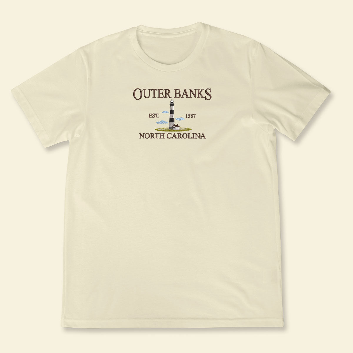 Embroidery Outer Banks North Carolina Lighthouse T-shirt 1688629087454.jpg