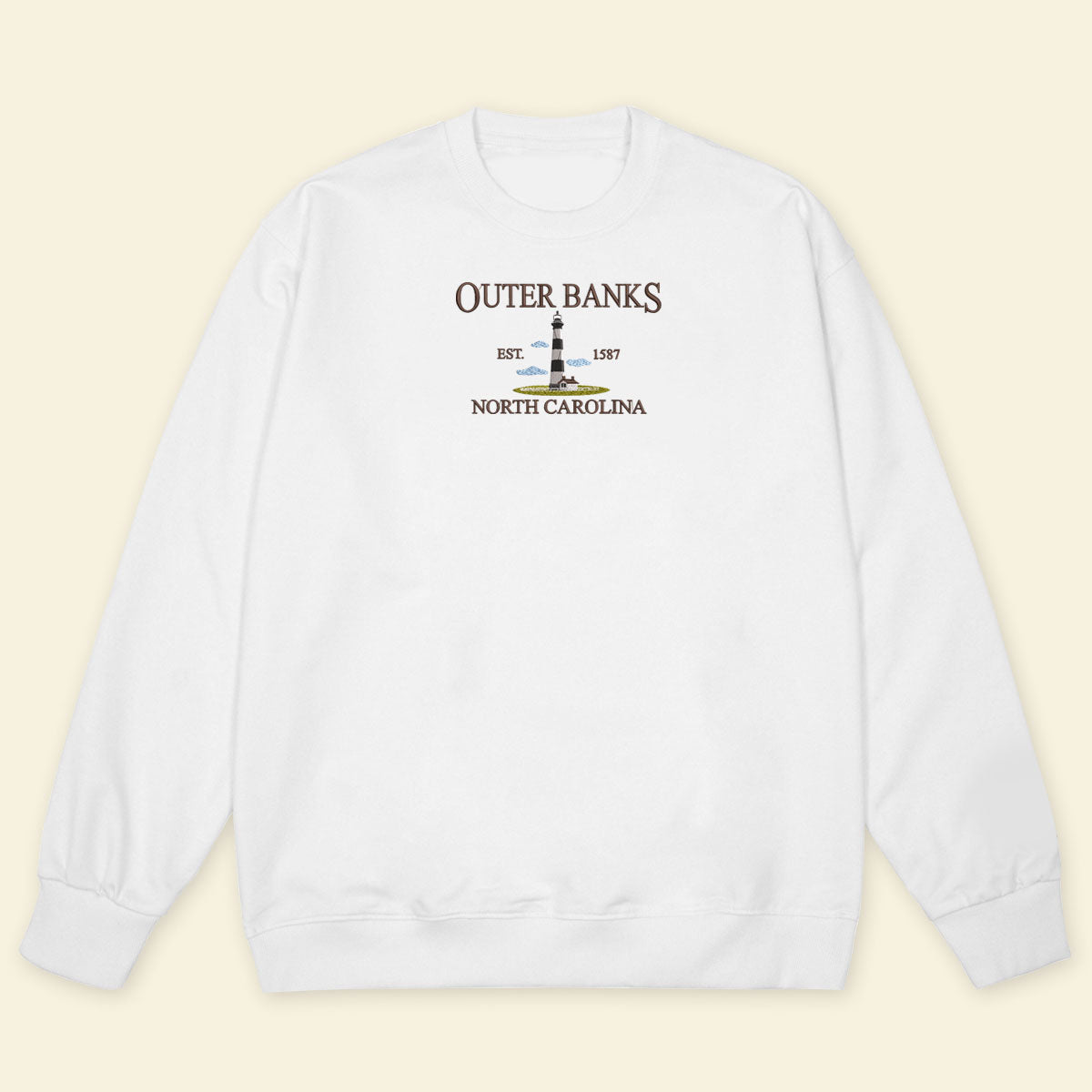 Embroidery Outer Banks North Carolina Lighthouse T-shirt 1688629087456.jpg