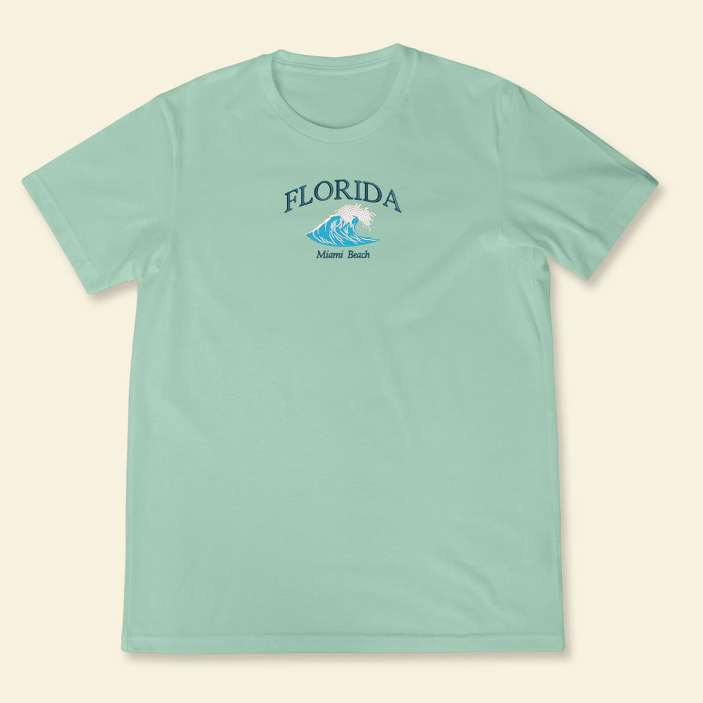 Embroidery Florida Miami Beach T-shirt 1688963507282.jpg