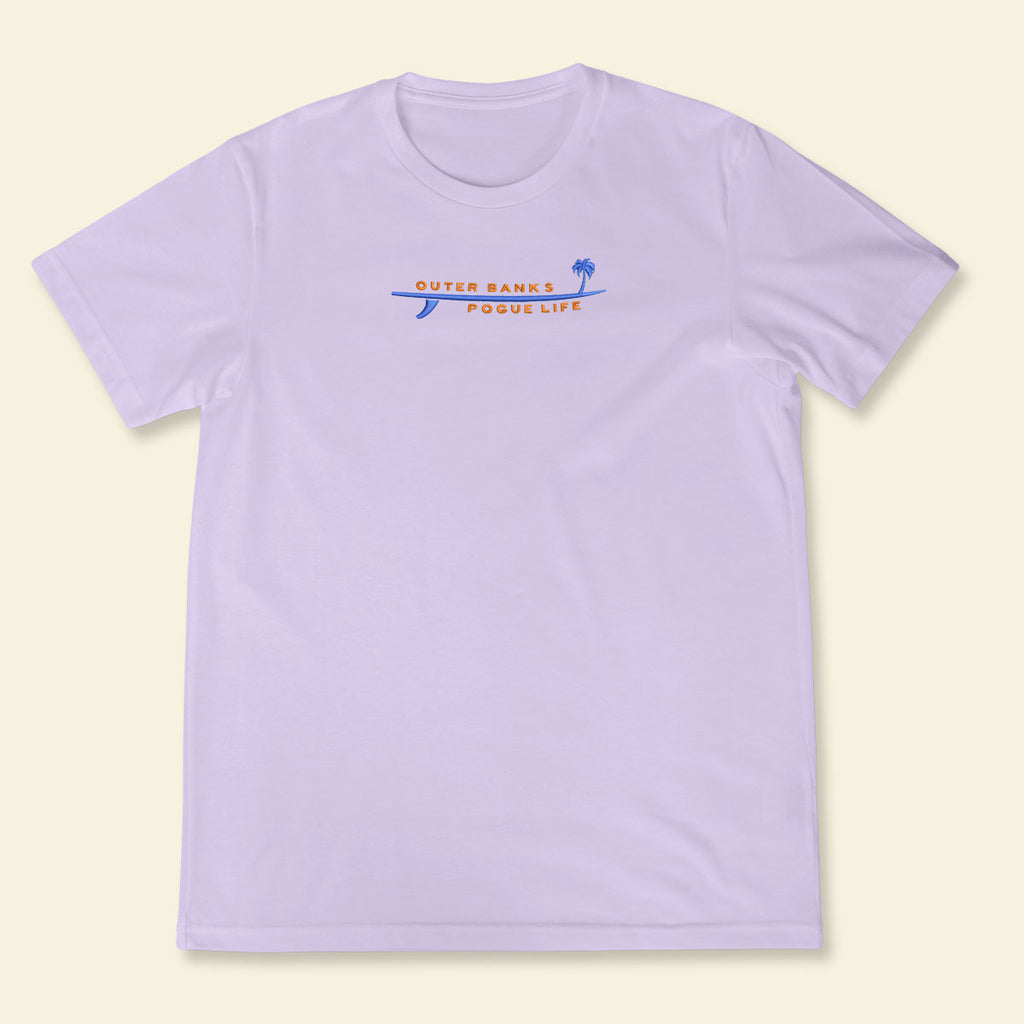 Embroidery Outer Banks Pogue Life With Surfboard And Palm T-shirt 1688975679246.jpg