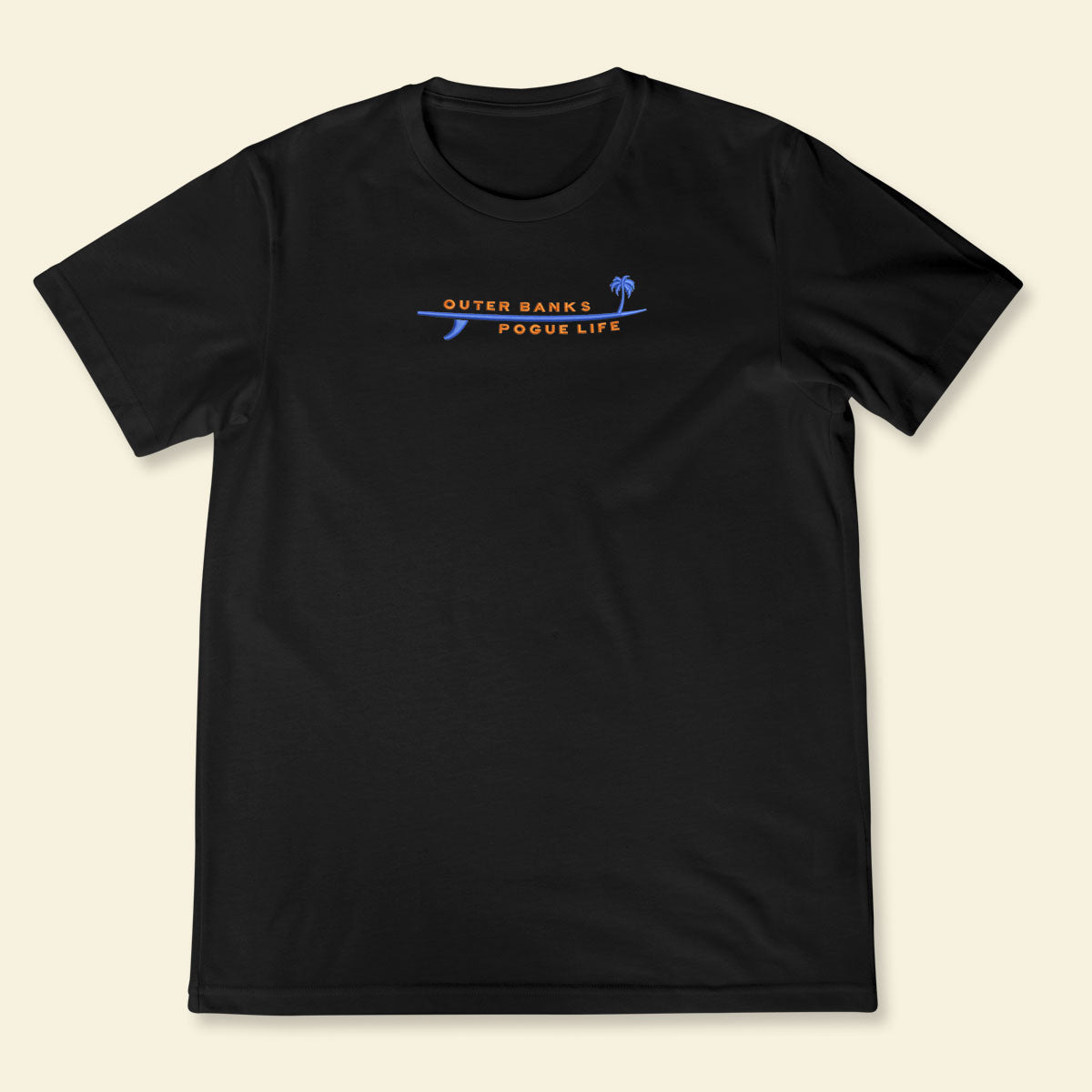 Embroidery Outer Banks Pogue Life With Surfboard And Palm T-shirt 1688975679247.jpg