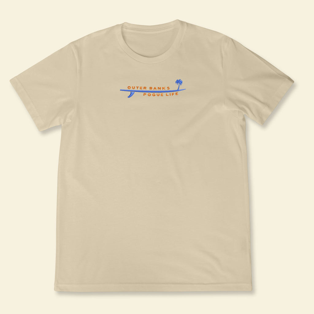 Embroidery Outer Banks Pogue Life With Surfboard And Palm T-shirt 1688975679275.jpg
