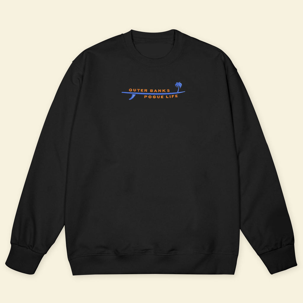 Embroidery Outer Banks Pogue Life With Surfboard And Palm T-shirt 1688975679292.jpg