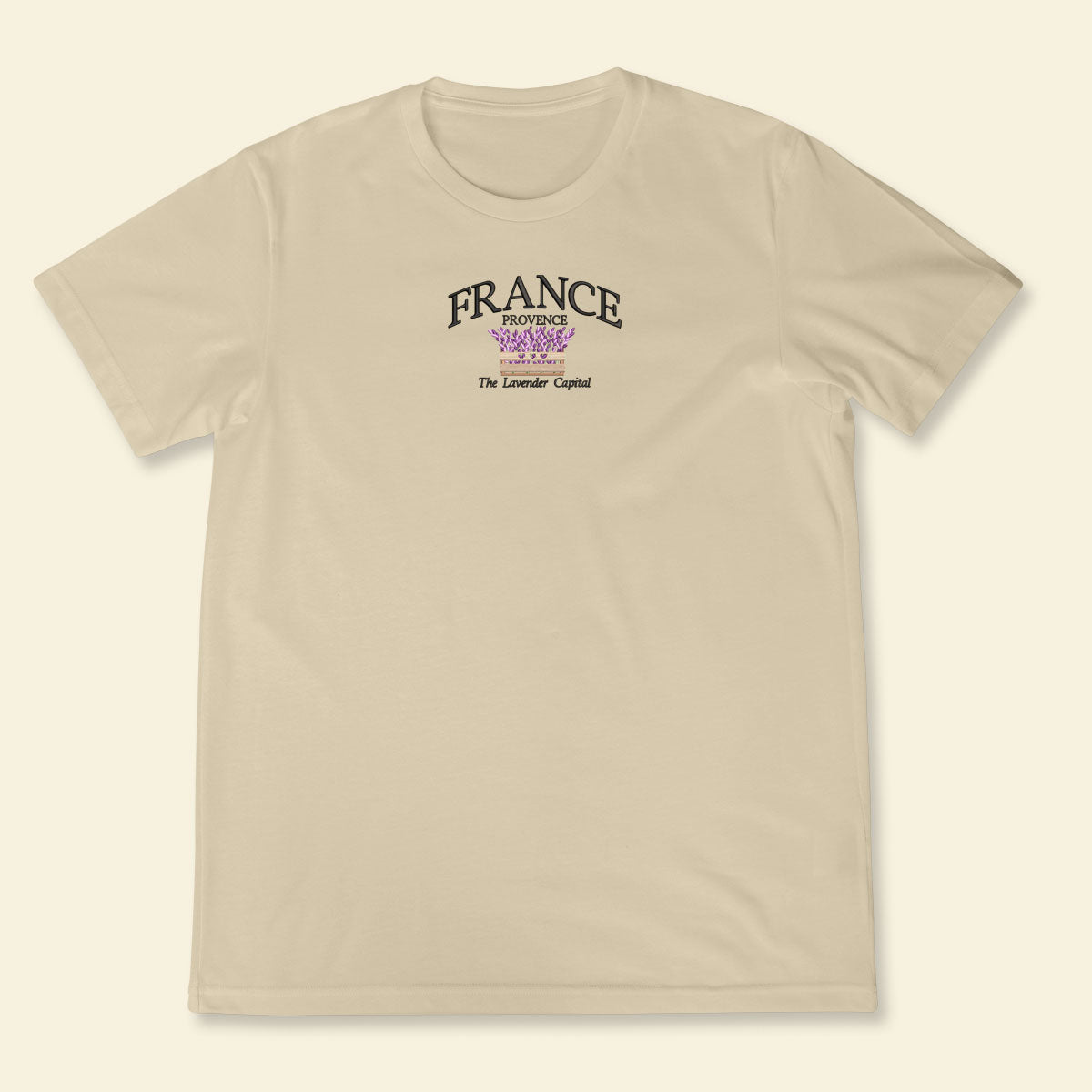 Embroidery France Provence The Lavender Capital T-shirt 1688980000713.jpg