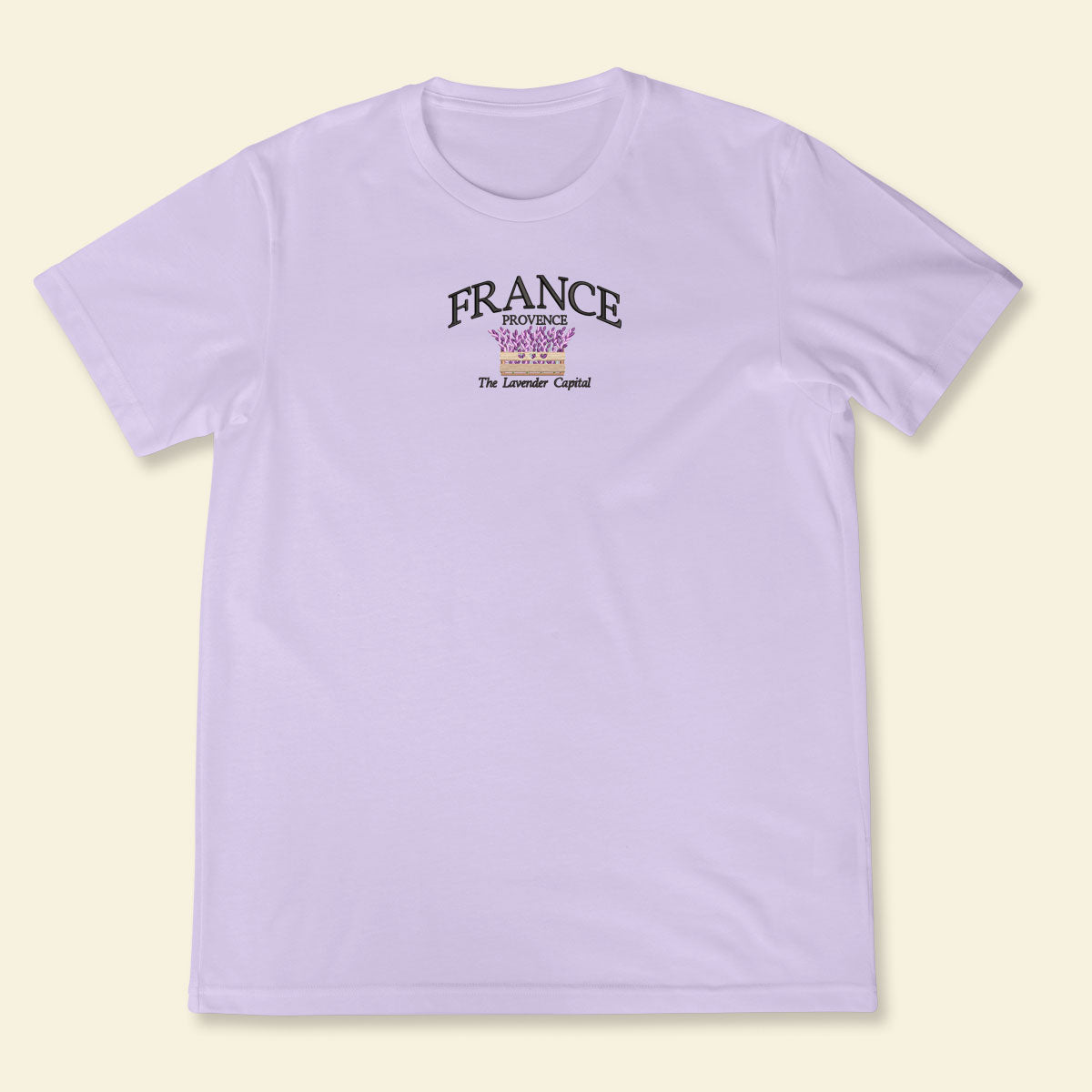 Embroidery France Provence The Lavender Capital T-shirt 1688980000755.jpg