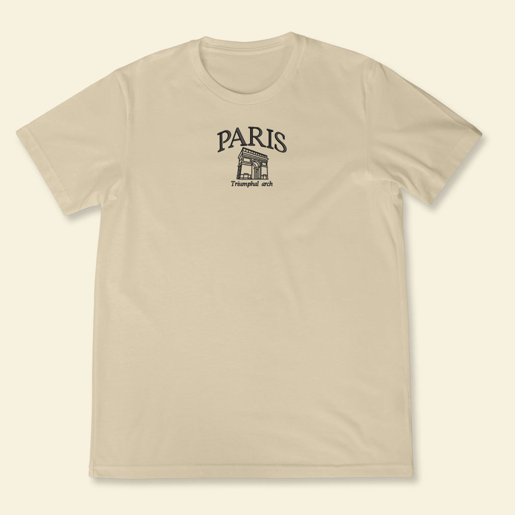Embroidery Paris Triumphal Arch T-shirt 1688982345921.jpg