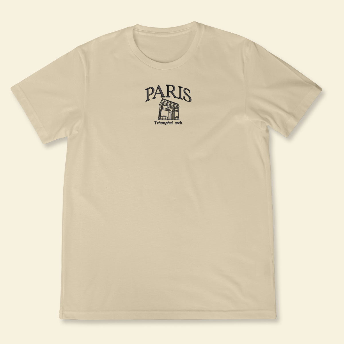 Embroidery Paris Triumphal Arch T-shirt 1688982345921.jpg