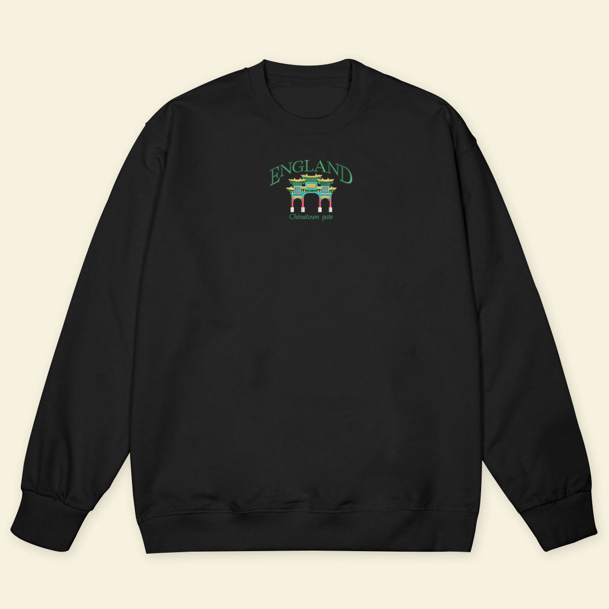 Embroidery Chinatown Gate England T-shirt 1689041566138.jpg