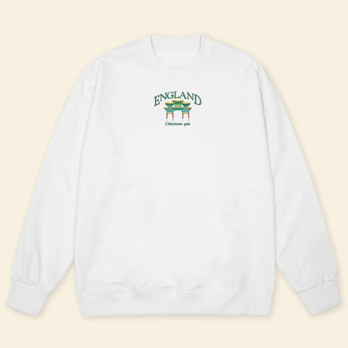 Embroidery Chinatown Gate England T-shirt 1689041566175.jpg