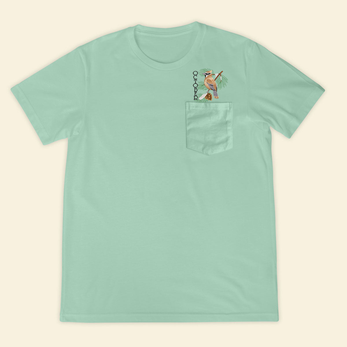 Embroidery Birthmonth October Bird Pocket T-shirt - Birthday Gift Tee 1689233904156.jpg