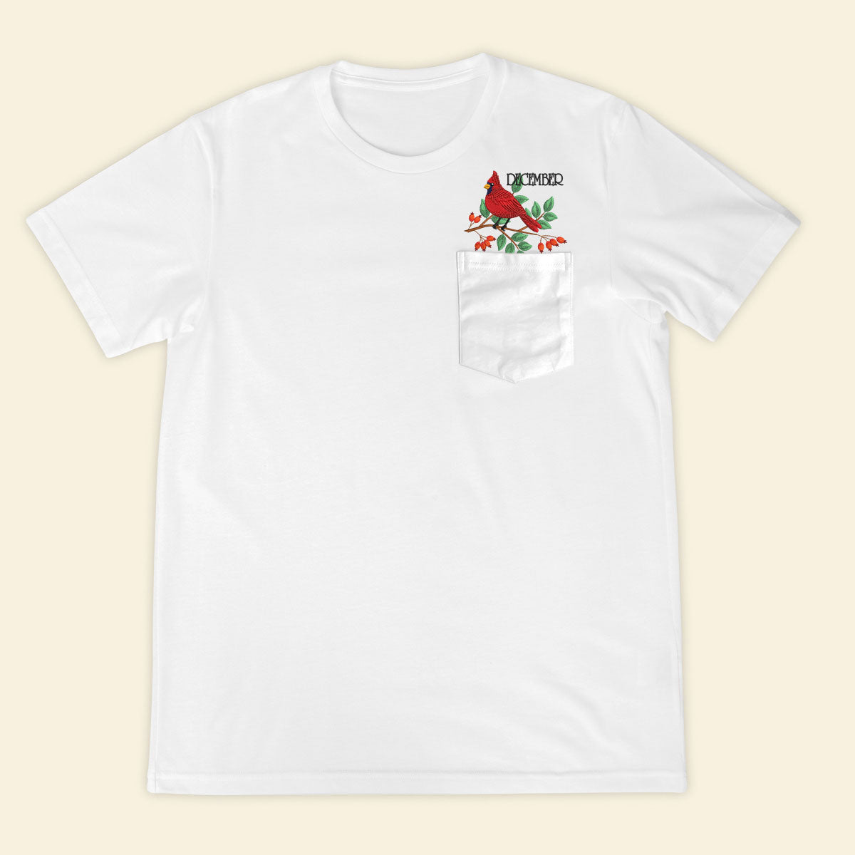 Embroidery Birthmonth November Bird Pocket T-shirt - Birthday Gift Tee 1689234739982.jpg