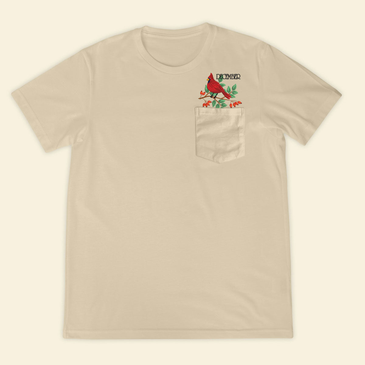 Embroidery Birthmonth November Bird Pocket T-shirt - Birthday Gift Tee 1689234739984.jpg