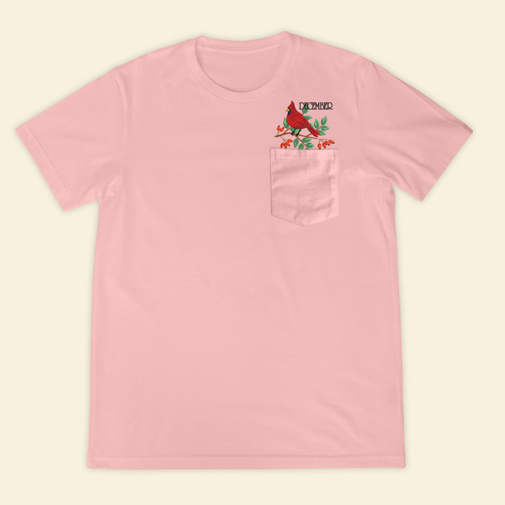 Embroidery Birthmonth November Bird Pocket T-shirt - Birthday Gift Tee 1689234740041.jpg