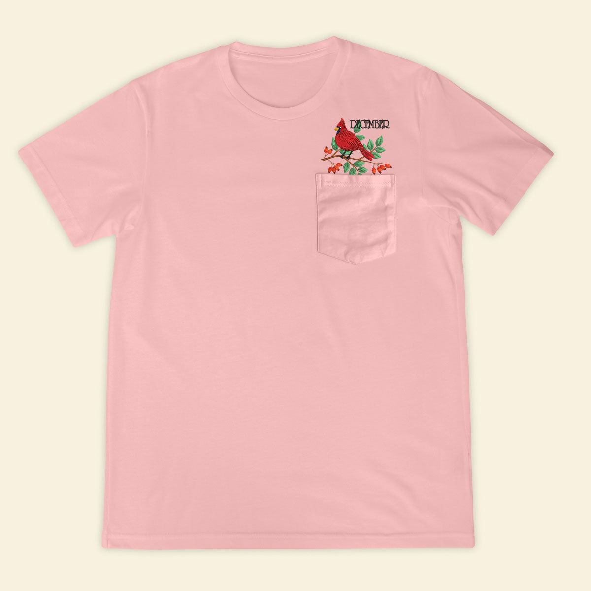 Embroidery Birthmonth November Bird Pocket T-shirt - Birthday Gift Tee 1689234740041.jpg