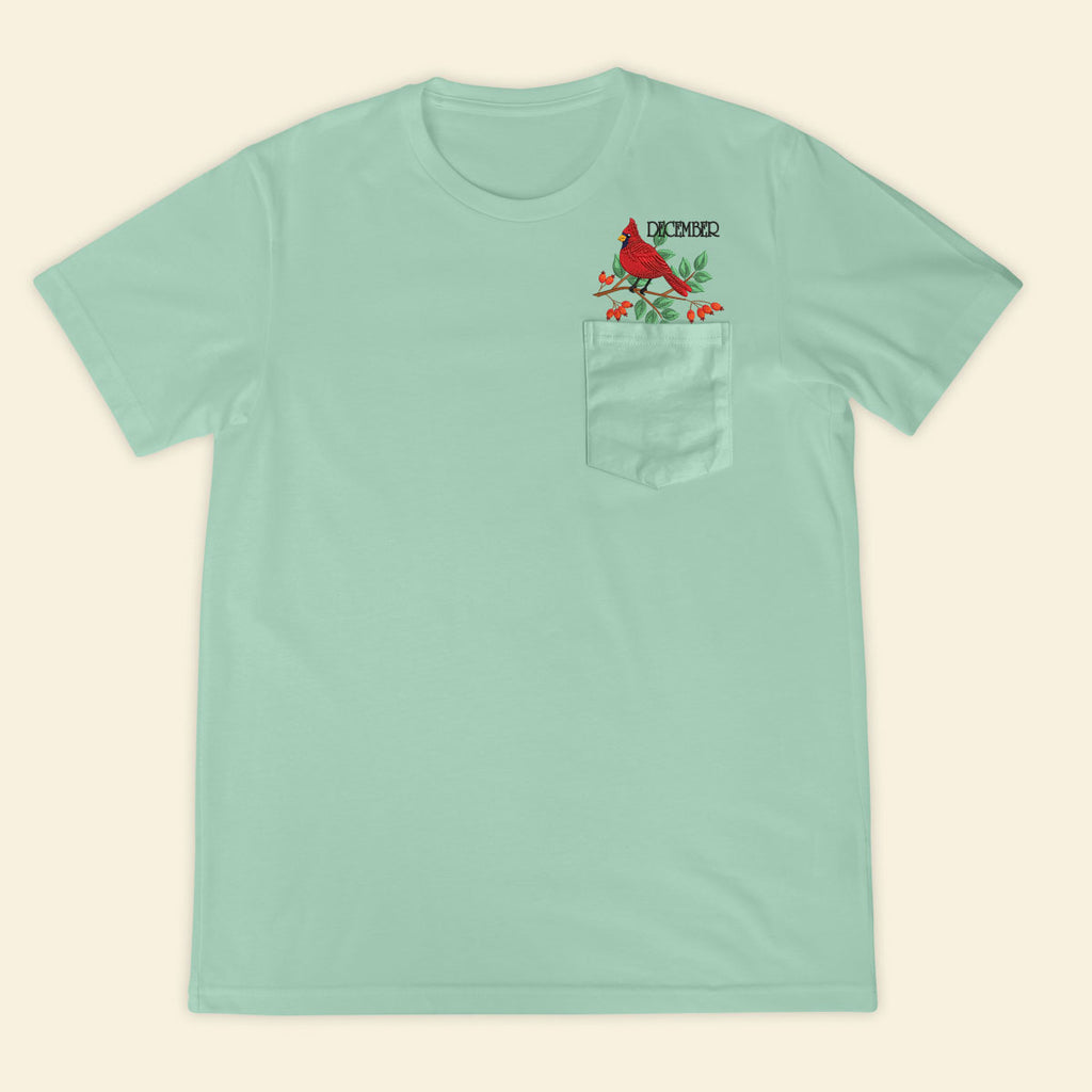 Embroidery Birthmonth November Bird Pocket T-shirt - Birthday Gift Tee 1689234740070.jpg