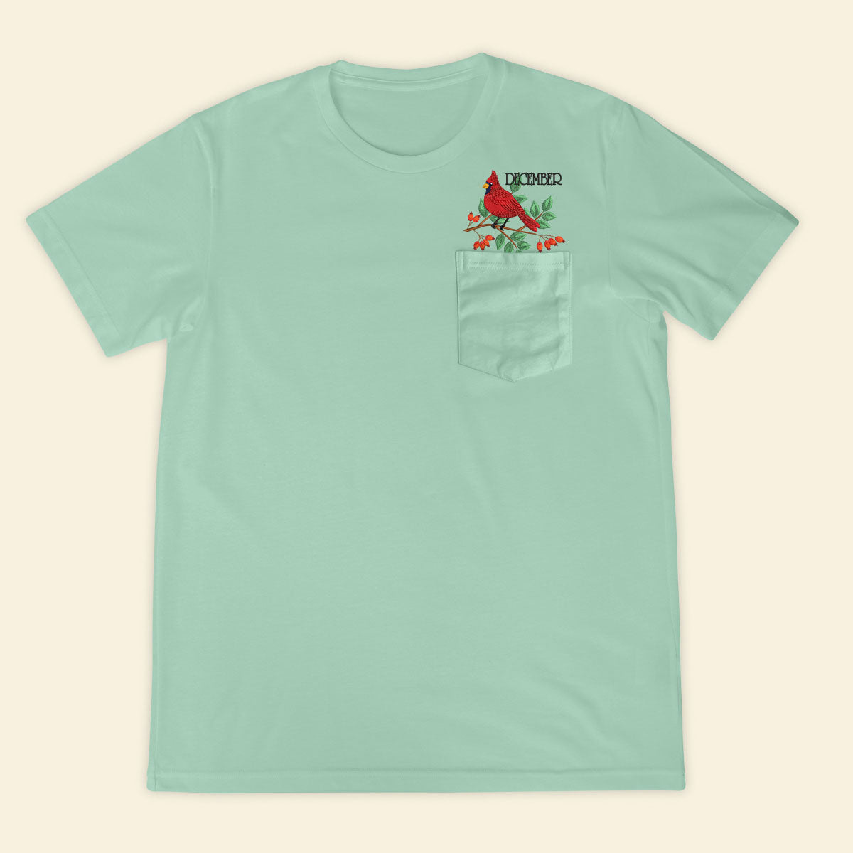 Embroidery Birthmonth November Bird Pocket T-shirt - Birthday Gift Tee 1689234740070.jpg