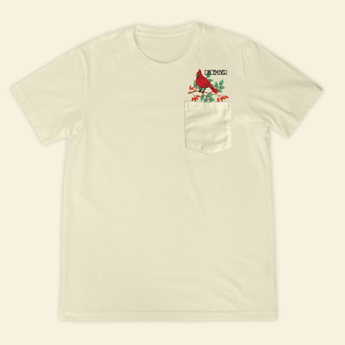 Embroidery Birthmonth November Bird Pocket T-shirt - Birthday Gift Tee 1689234740088.jpg