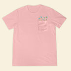 Embroidery Daisy Flowers Pocket T-shirt 1689321820024.jpg