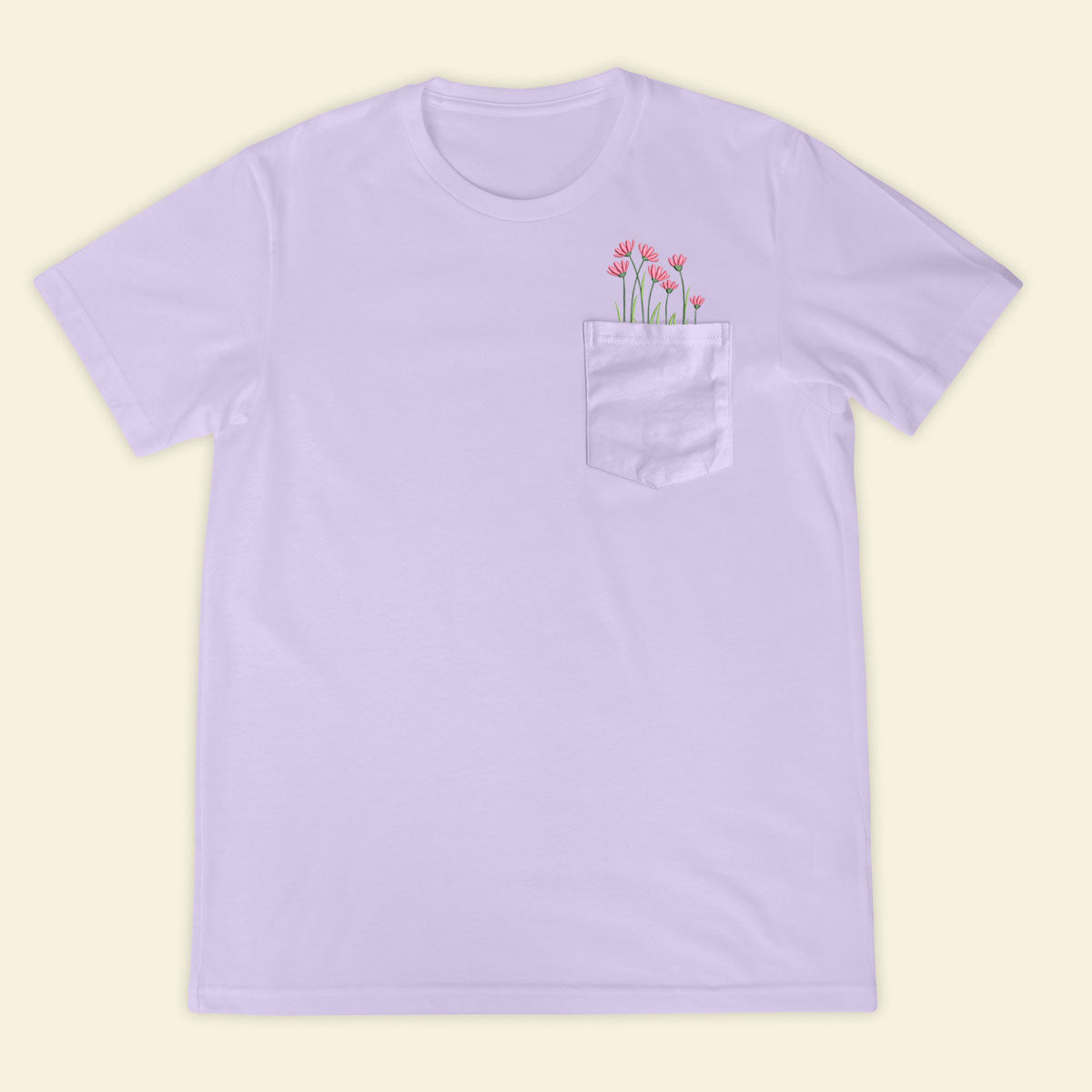 Embroidery Wildflowers Pocket T-shirt 1689322334083.jpg