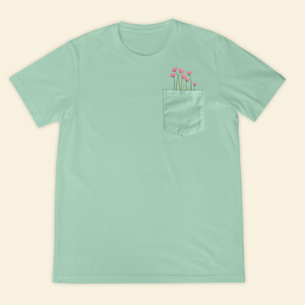 Embroidery Wildflowers Pocket T-shirt 1689322334088.jpg