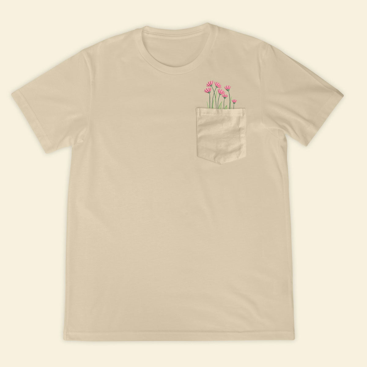 Embroidery Wildflowers Pocket T-shirt 1689322334102.jpg