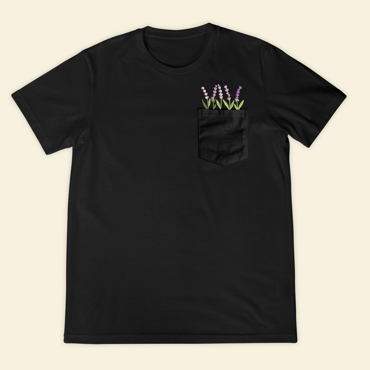 Embroidery Lavender Pocket T-shirt 1689323974397.jpg