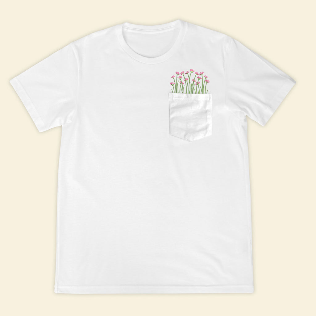 Embroidery Daisy Pocket T-shirt 1689324209235.jpg