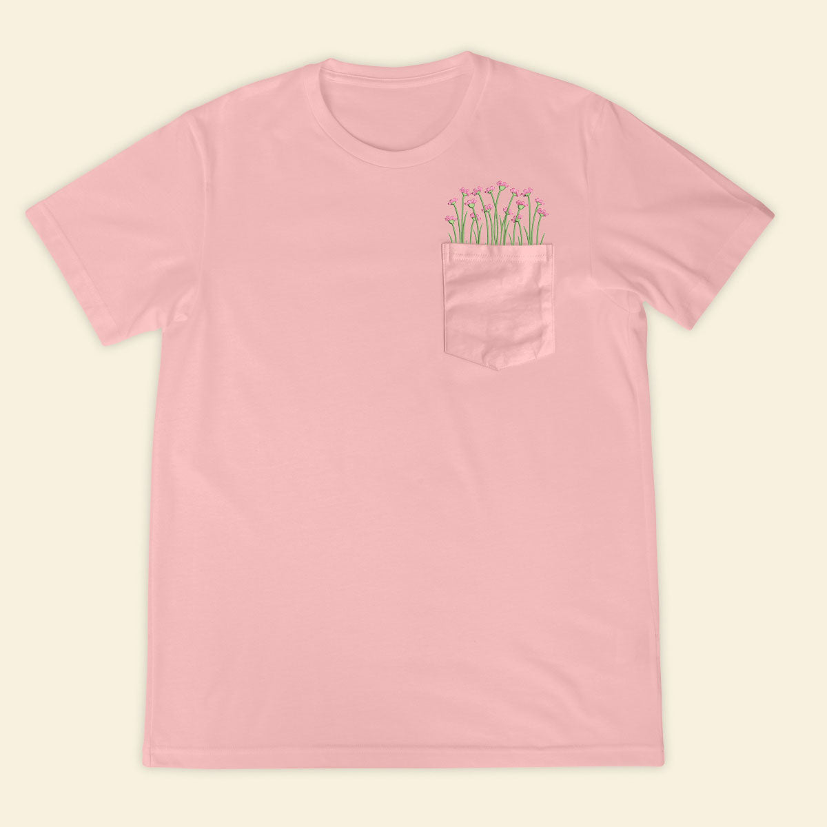 Embroidery Daisy Pocket T-shirt 1689324209275.jpg