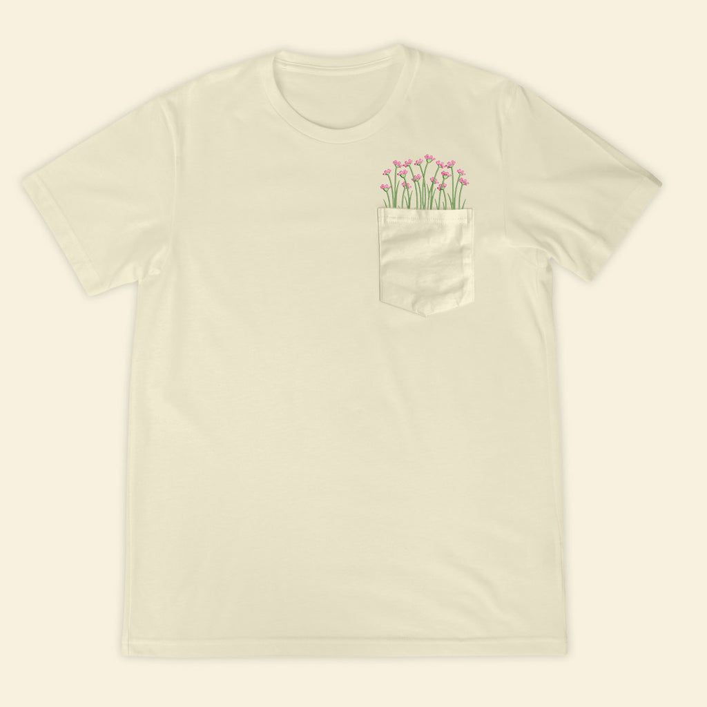 Embroidery Daisy Pocket T-shirt 1689324209282.jpg