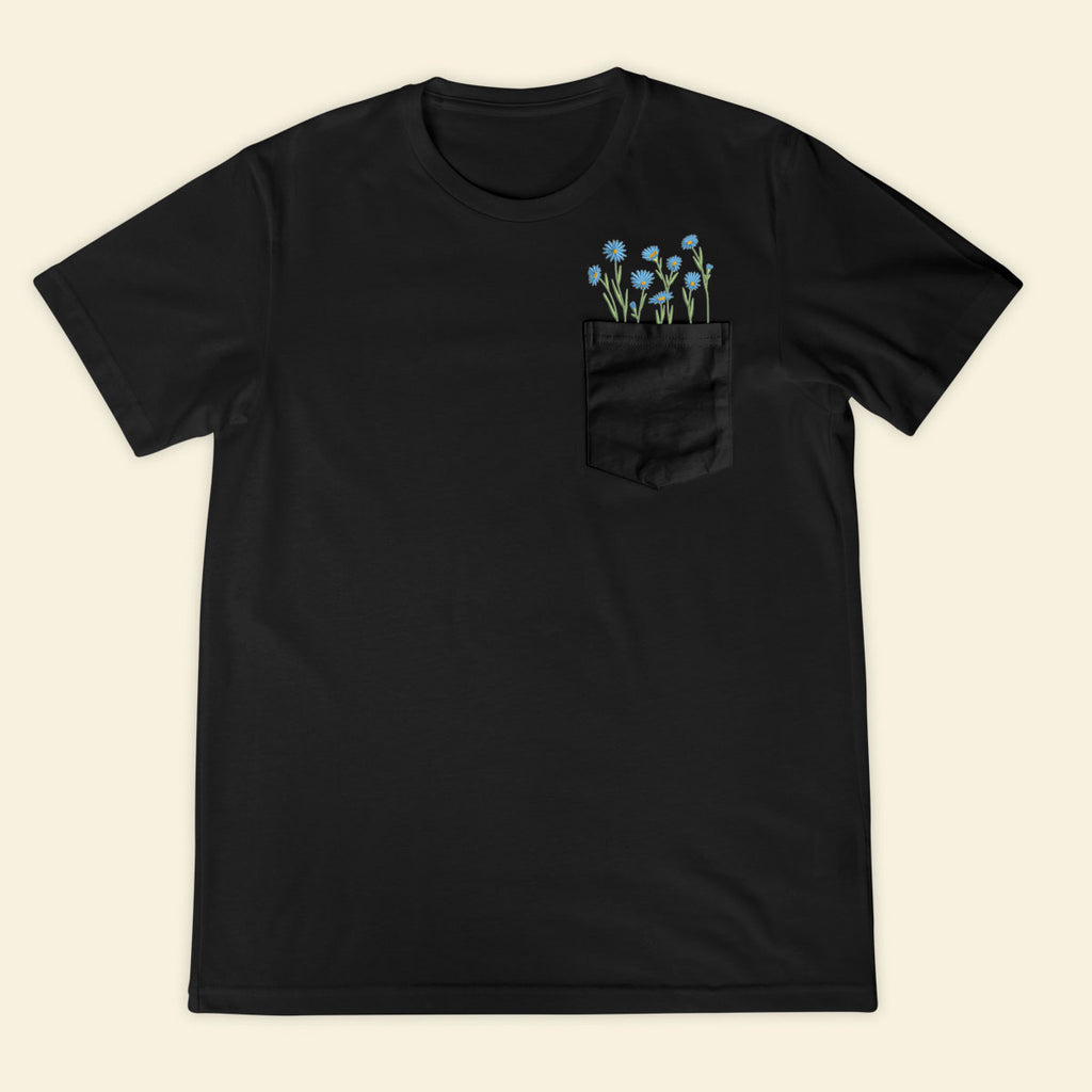 Embroidery Meadow Wildflowers Pocket T-shirt 1689324569568.jpg