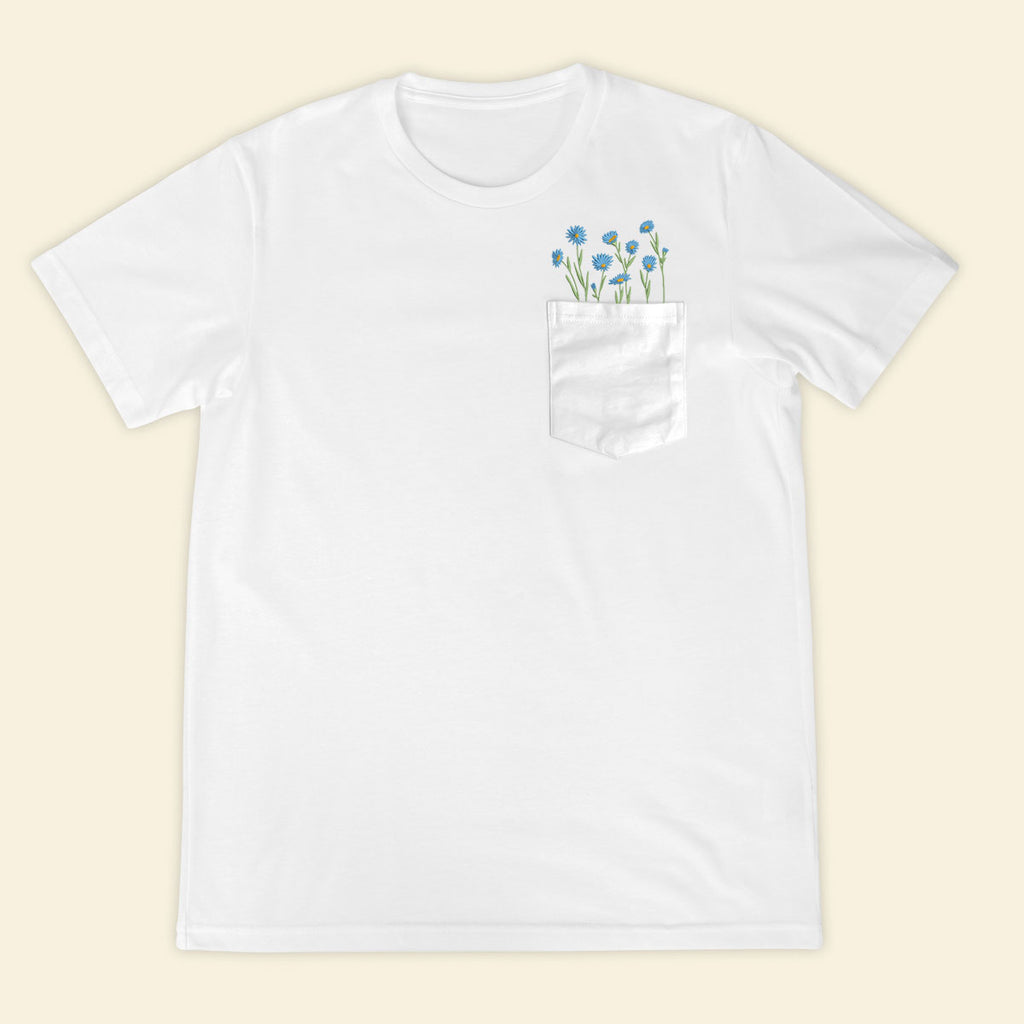 Embroidery Meadow Wildflowers Pocket T-shirt 1689324569613.jpg