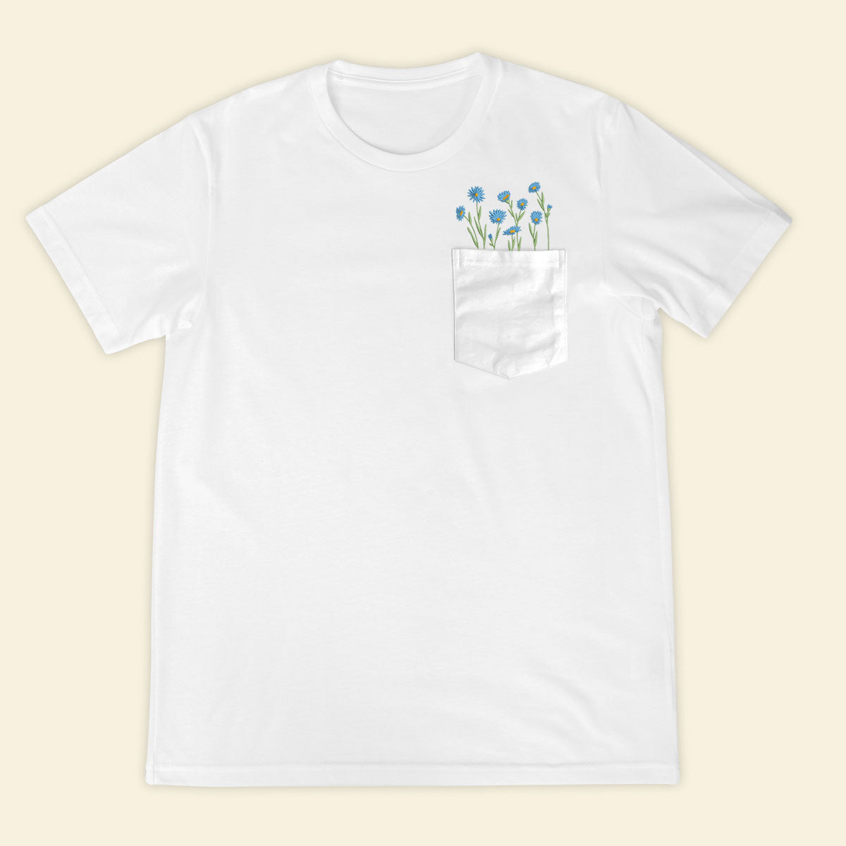 Embroidery Meadow Wildflowers Pocket T-shirt 1689324569613.jpg