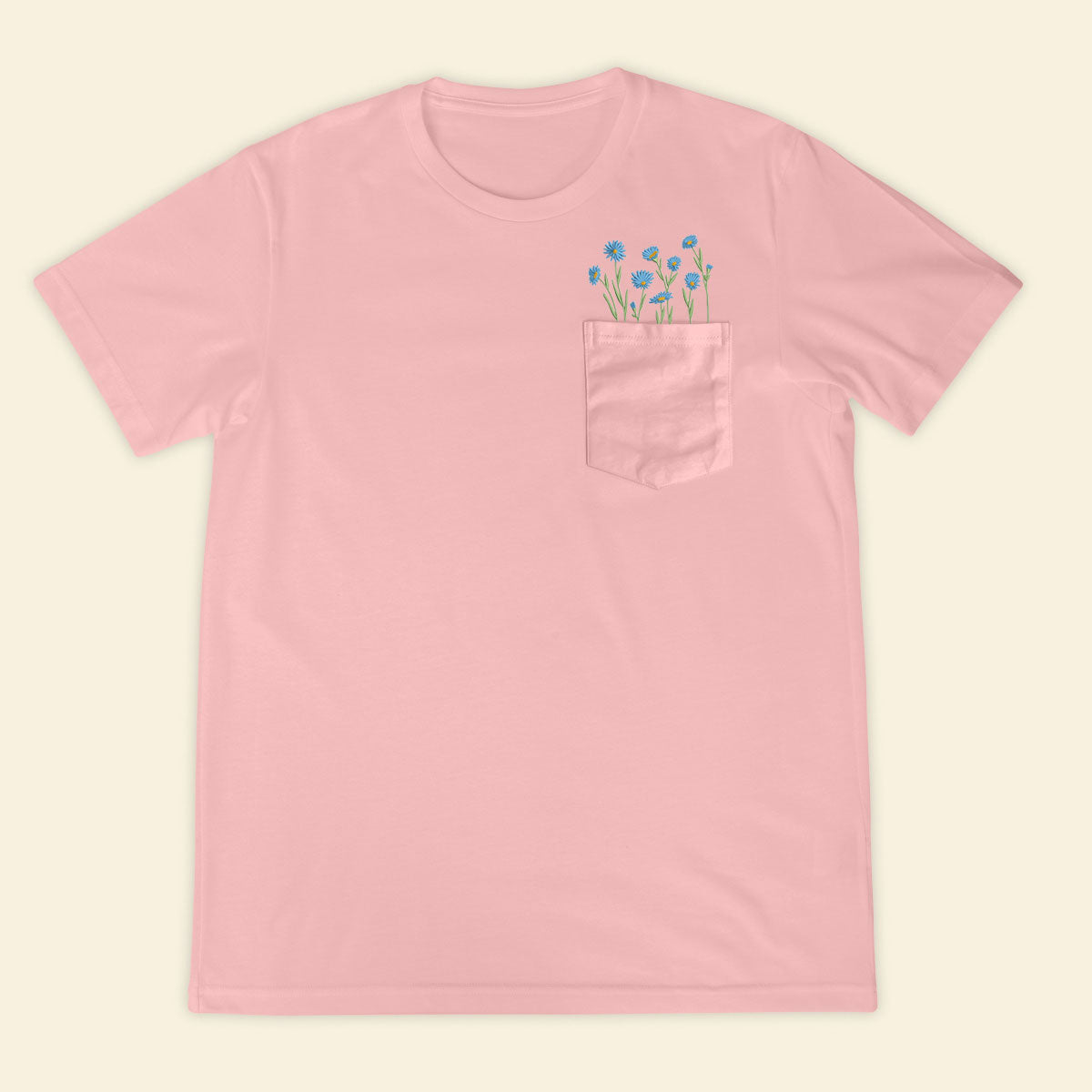 Embroidery Meadow Wildflowers Pocket T-shirt 1689324570136.jpg