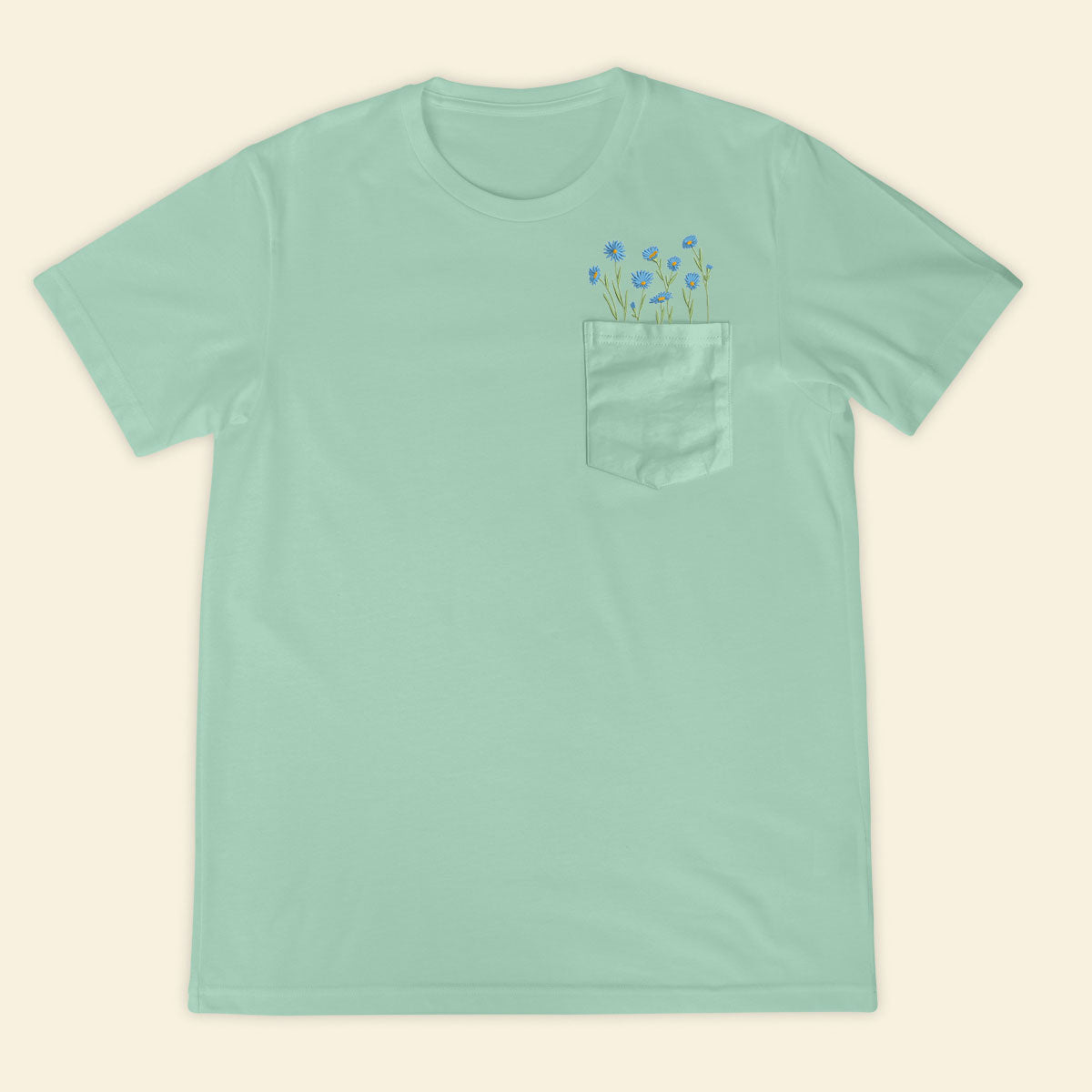 Embroidery Meadow Wildflowers Pocket T-shirt 1689324570175.jpg