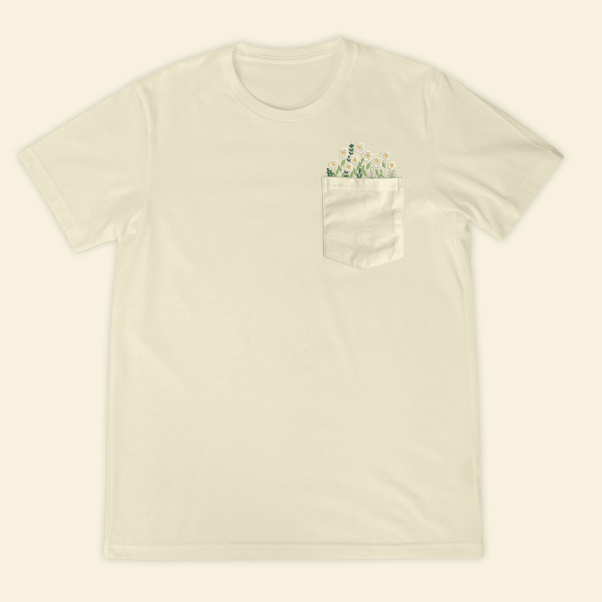Embroidery Wildflowers Pocket T-shirt 1689325016194.jpg