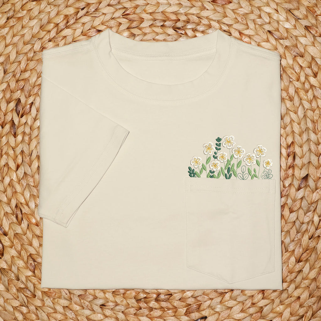 Embroidery Wildflowers Pocket T-shirt 1689325016312.jpg