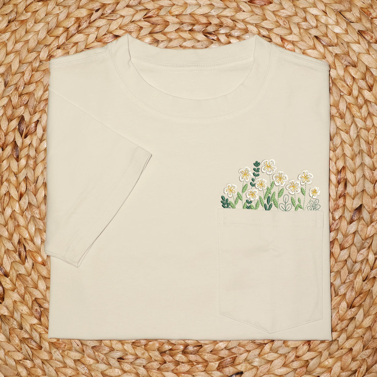 Embroidery Wildflowers Pocket T-shirt 1689325016312.jpg