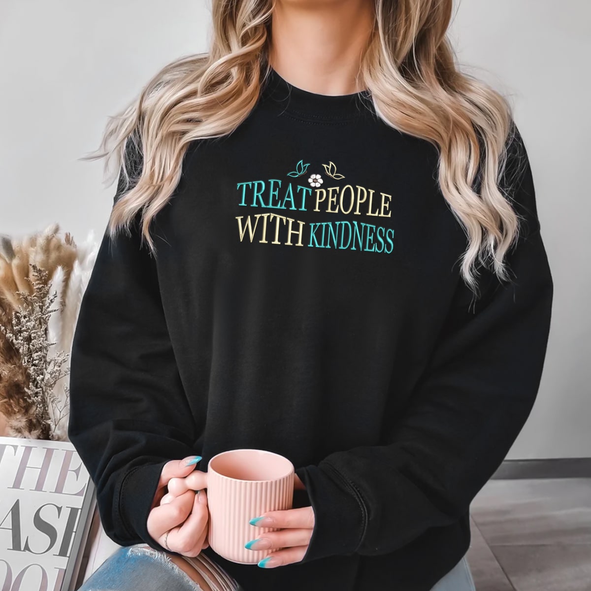 Treat People With Kindness Hs Embroidered Sweatshirt 1694680627972.jpg