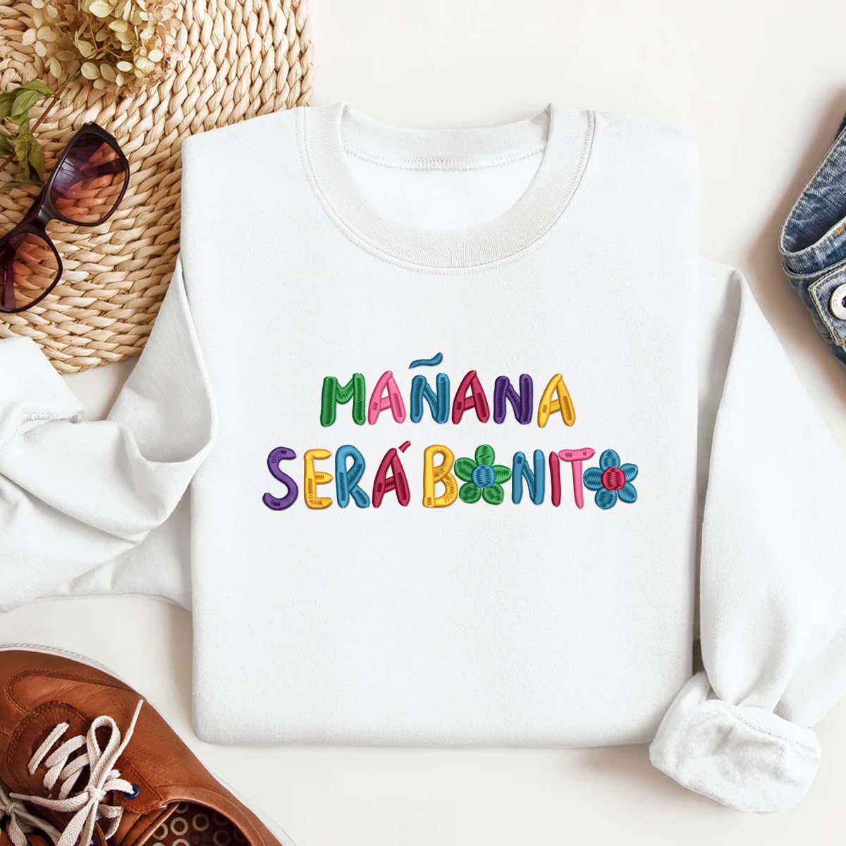 Manana Sera Bonito Kg Embroidered Sweatshirt Hoodie T-shirt 1694680810338.jpg