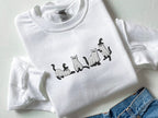 Embroidered Cat Halloween Sweatshirt Ghost Cat Shirt Halloween Sweater Halloween Shirt Cat Lover Shirt Black Cat Shirt Spooky Season 1694683045065.jpg
