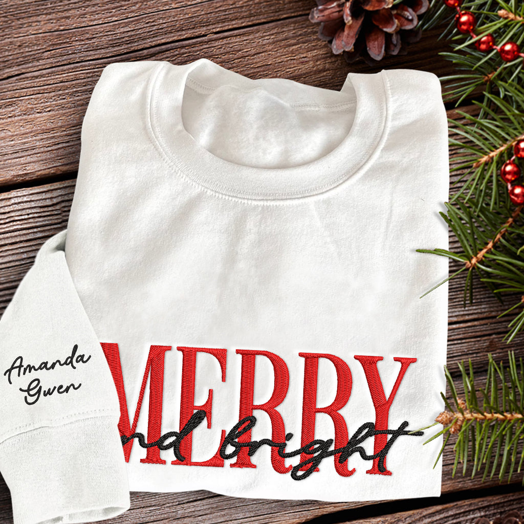 Merry And Bright   Personalized Embroidered Apparel   Christmas Gift 1695632490130.jpg